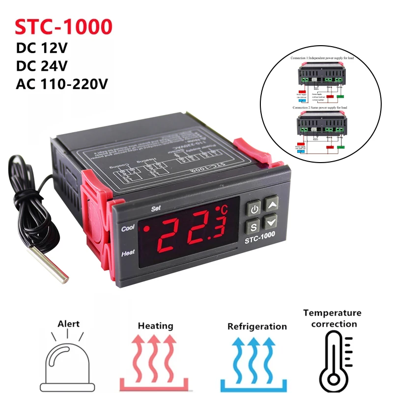 Lab Incubator - STC 1000 12V 24V 220V cyfrowy