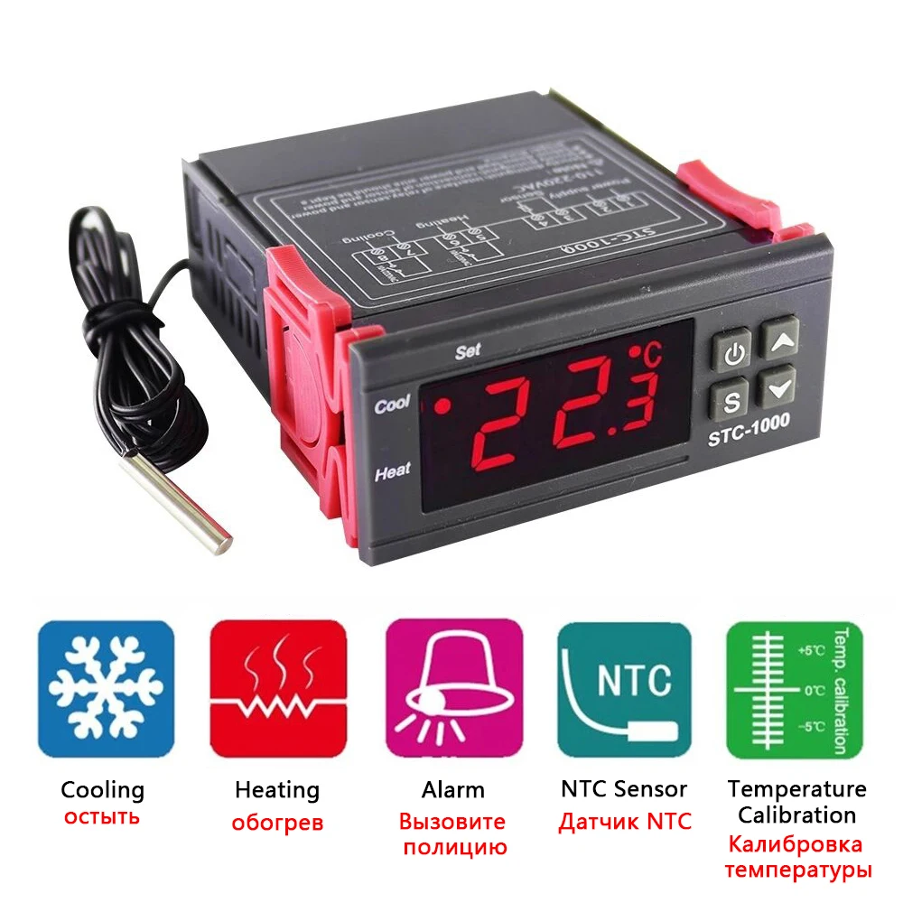 STC 1000 12V 24V 220V cyfrowy  – Lab Incubator recenzja i cena